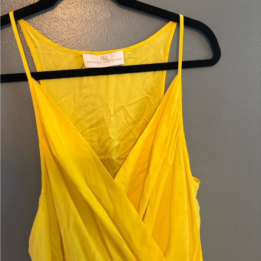 Amanda Uprichard Yellow Silk Mini Dress - Picture 6 of 8